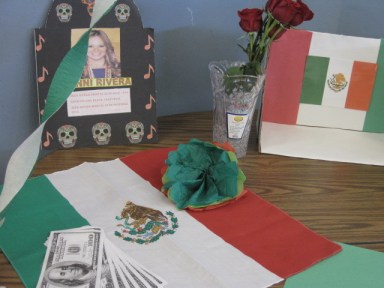 This display made by Laurita Gutierrez (10) and Adelene Rodriguez (10) honors one of the sophomores’ favorite singers, Jenni Rivera, who died in 2012. Students made displays for celebrities, artists, and famous personalities and were responsible for learning about them. Many of the displays made by Spanish 3 and Spanish 4 students were placed around the rotunda from October 31, 2013 through Thursday, November 7, 2013. PC: Caroline Lee