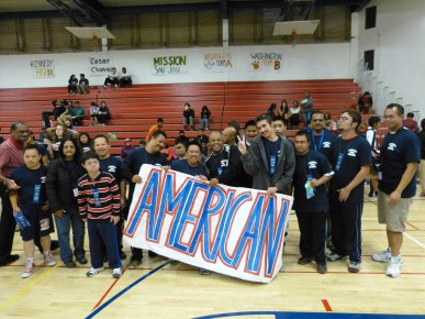 The Special Education students celebrate after winning a soccer match against one of the other high school. The next event of the Special Olympics will be basketball at Newark Memorial High School in February 2014.  PC: Edward Abraham