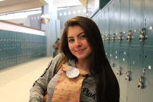 Sophomore Isabelle Lopez poses with one of the care packages she received. “My friend Michelle Man gave it to me,” Lopez said. “I was thrilled because it was so unexpected.” PC: Michelle Man