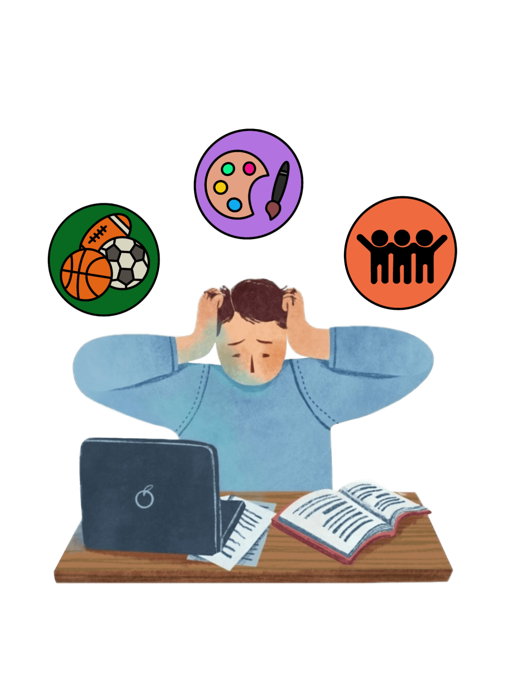 Seniors balance college applications, schoolwork, and extracurriculars